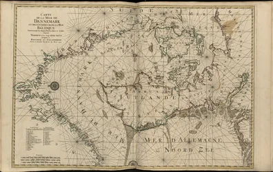 Kaart van de Deense Zee